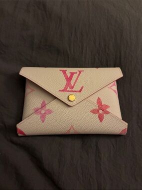 Louis Vuitton By the Pool White and Pink Monogram Envelope Wallet
